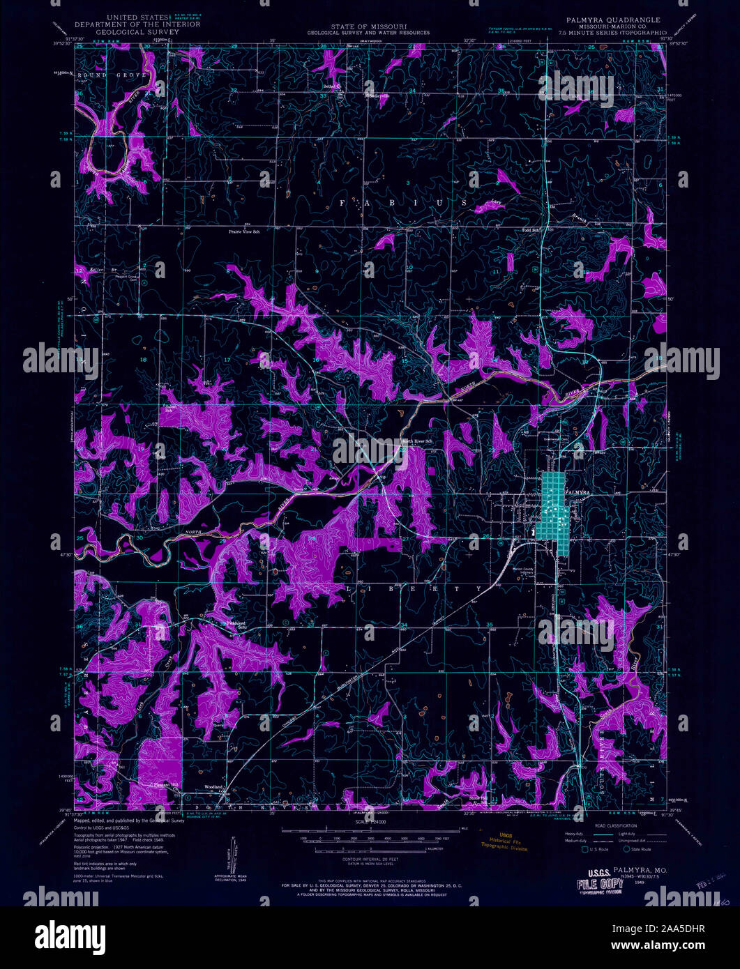 Map of palmyra missouri hires stock photography and images Alamy