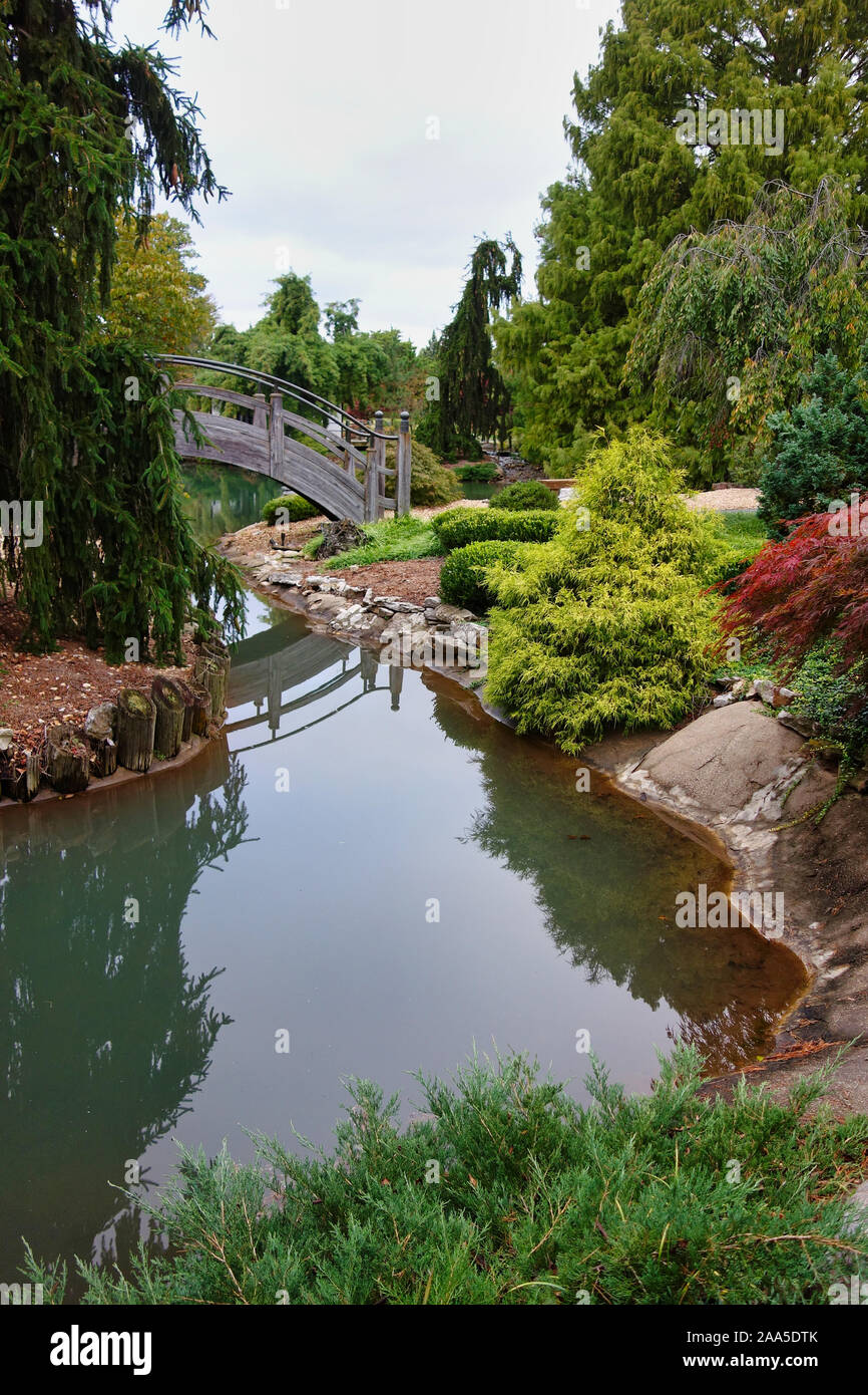 Mizumoto Japanese Stroll Garden In Springfield Mo Stock Photo