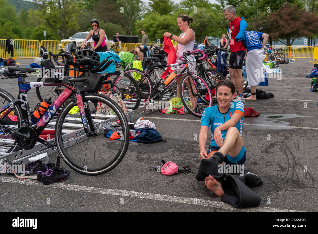 Cooperstown Triathlon 2019 Stock Photo