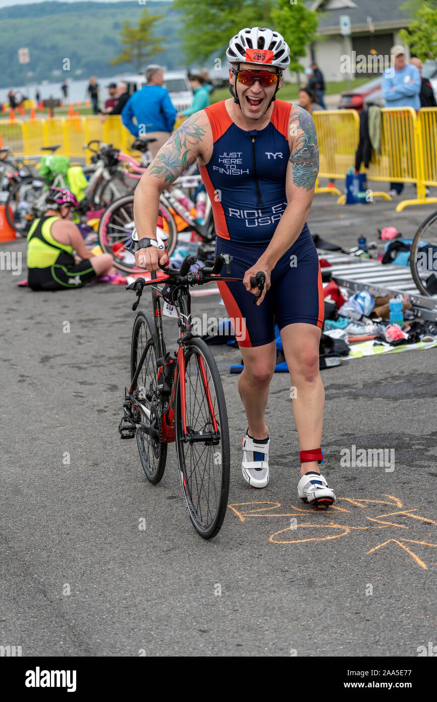 Cooperstown Triathlon 2019 Stock Photo