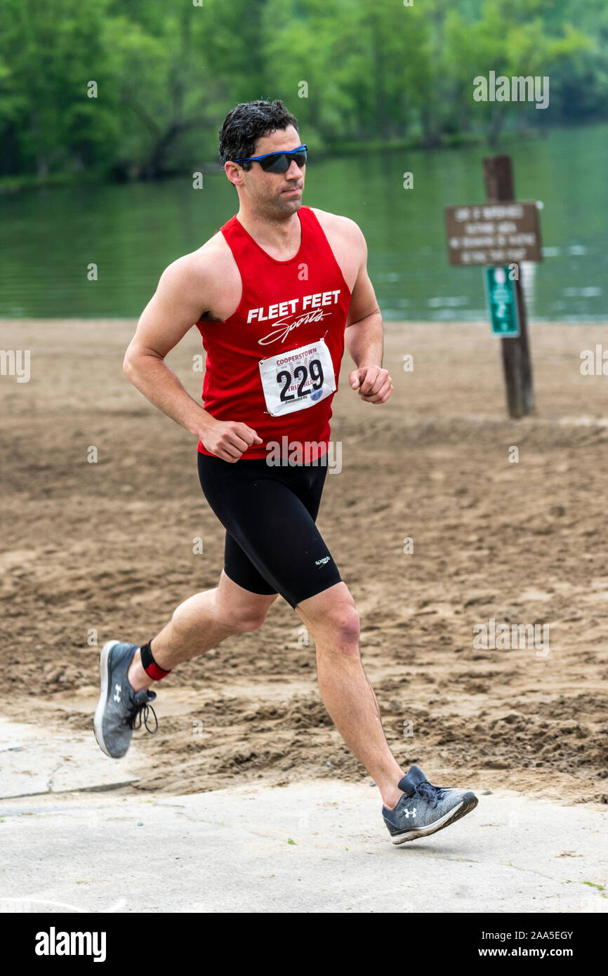 Cooperstown Triathlon 2019 Stock Photo