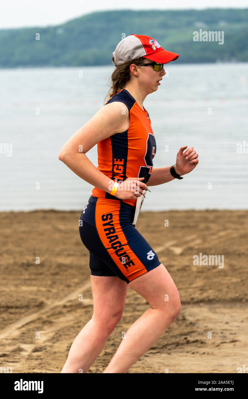 Cooperstown Triathlon 2019 Stock Photo