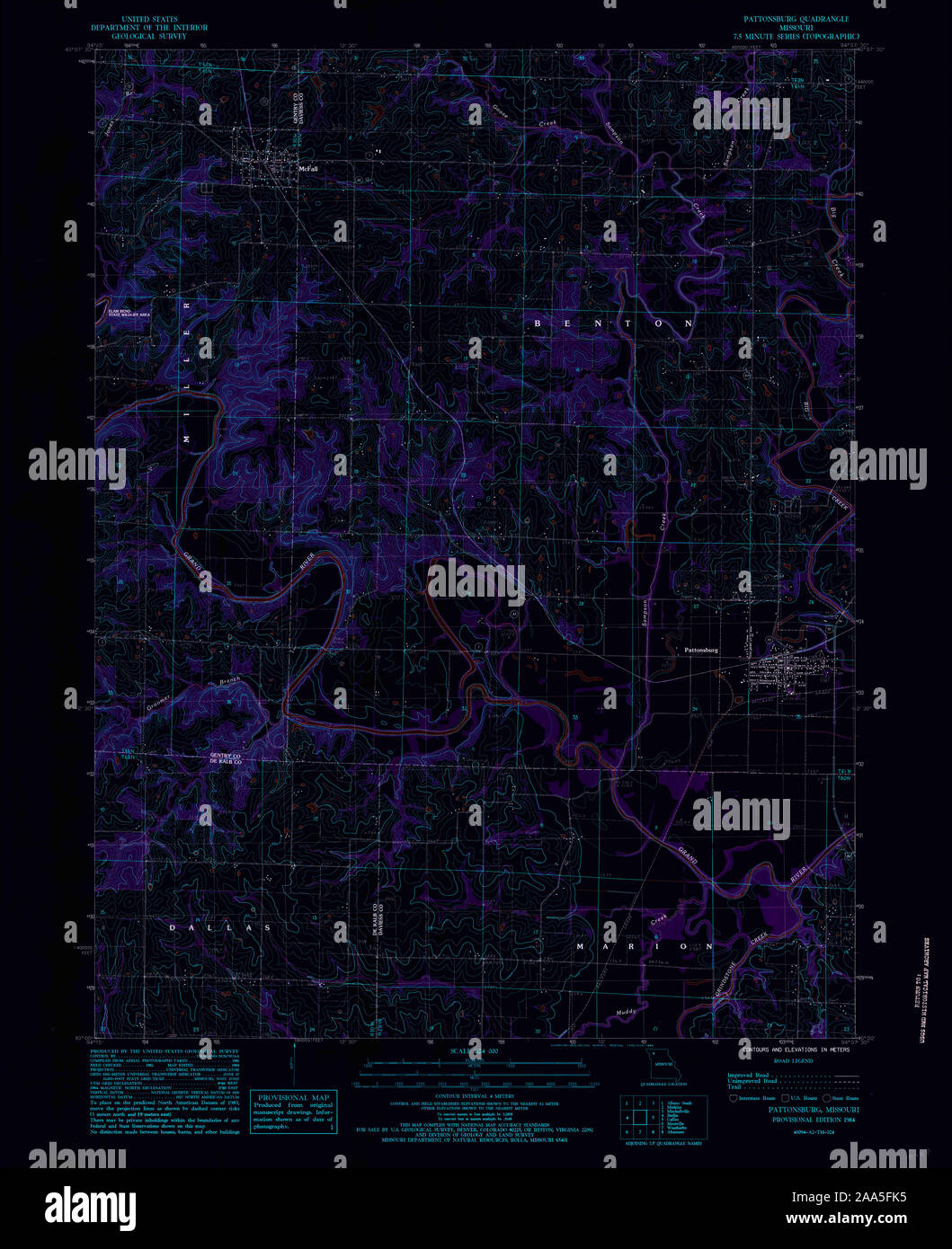 Pattonsburg map hires stock photography and images Alamy