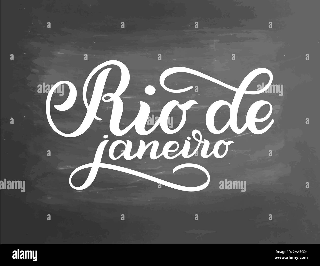 Abstract with text - Rio de janeiro. Vintage concept background, art template, logo, labels, layout, banner, card. Hand made typography word. Letterin Stock Photo