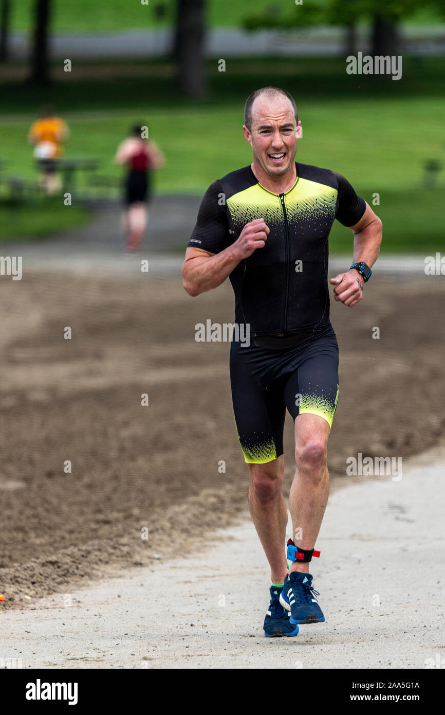 Cooperstown Triathlon 2019 Stock Photo