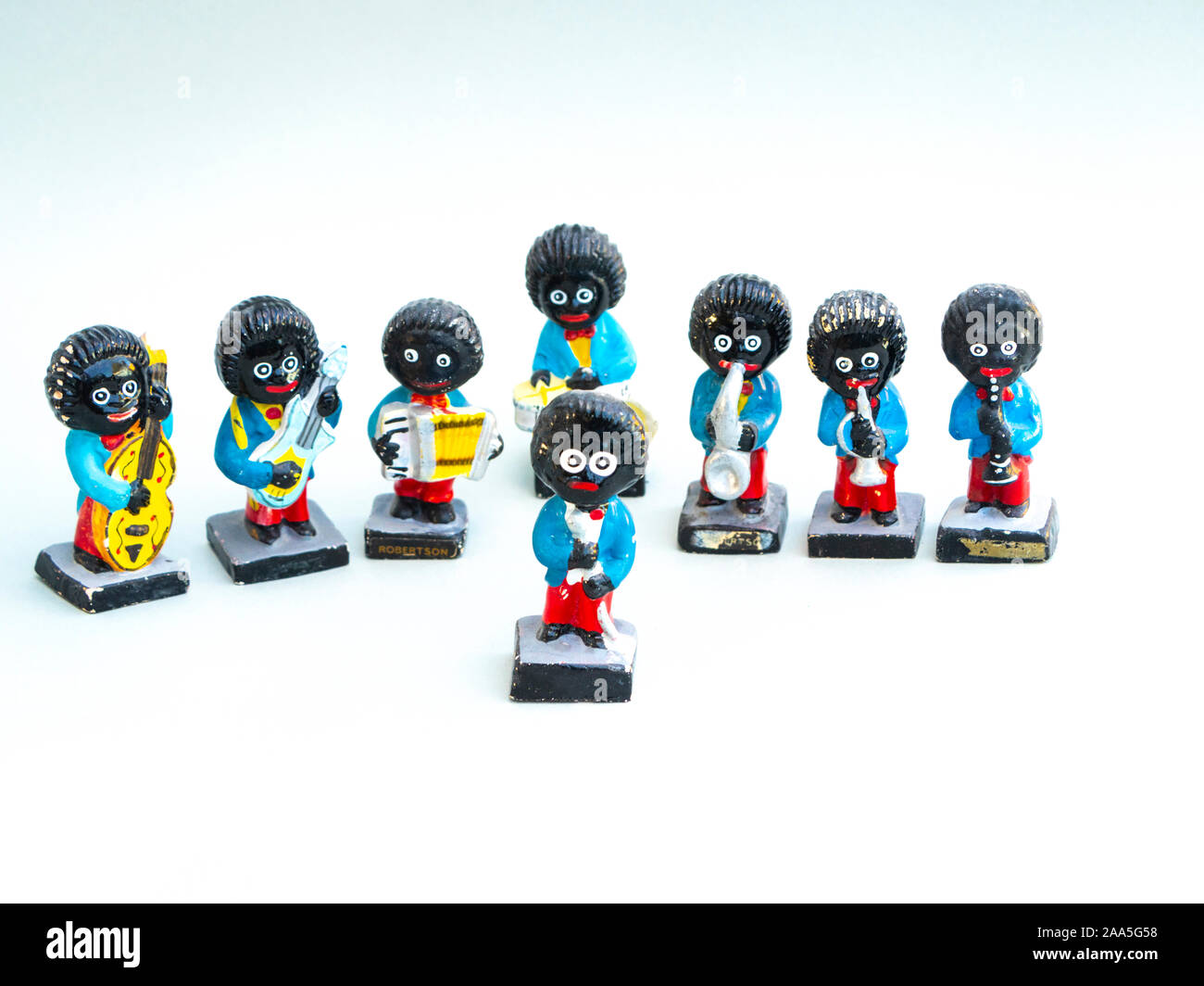 jazz band made up of plaster models of Gollies given away in the 1970s