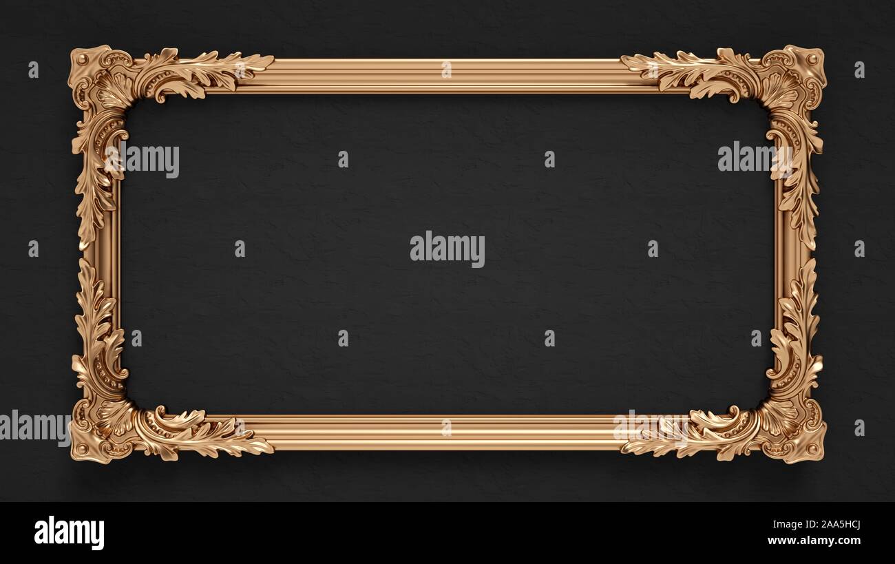 Golden vintage frame hi-res stock photography and images - Alamy