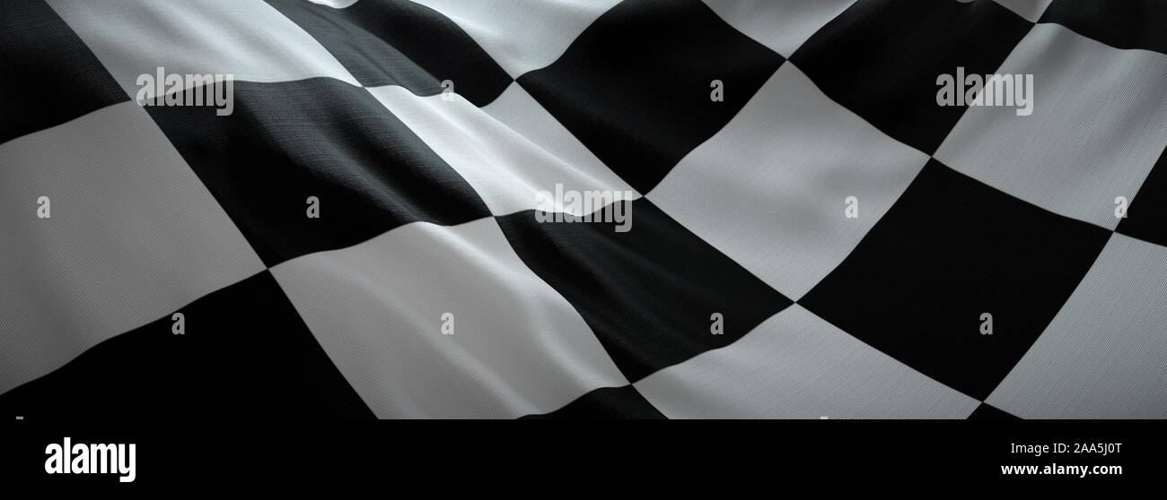 Racing flag, black and white squares Stock Photo Alamy