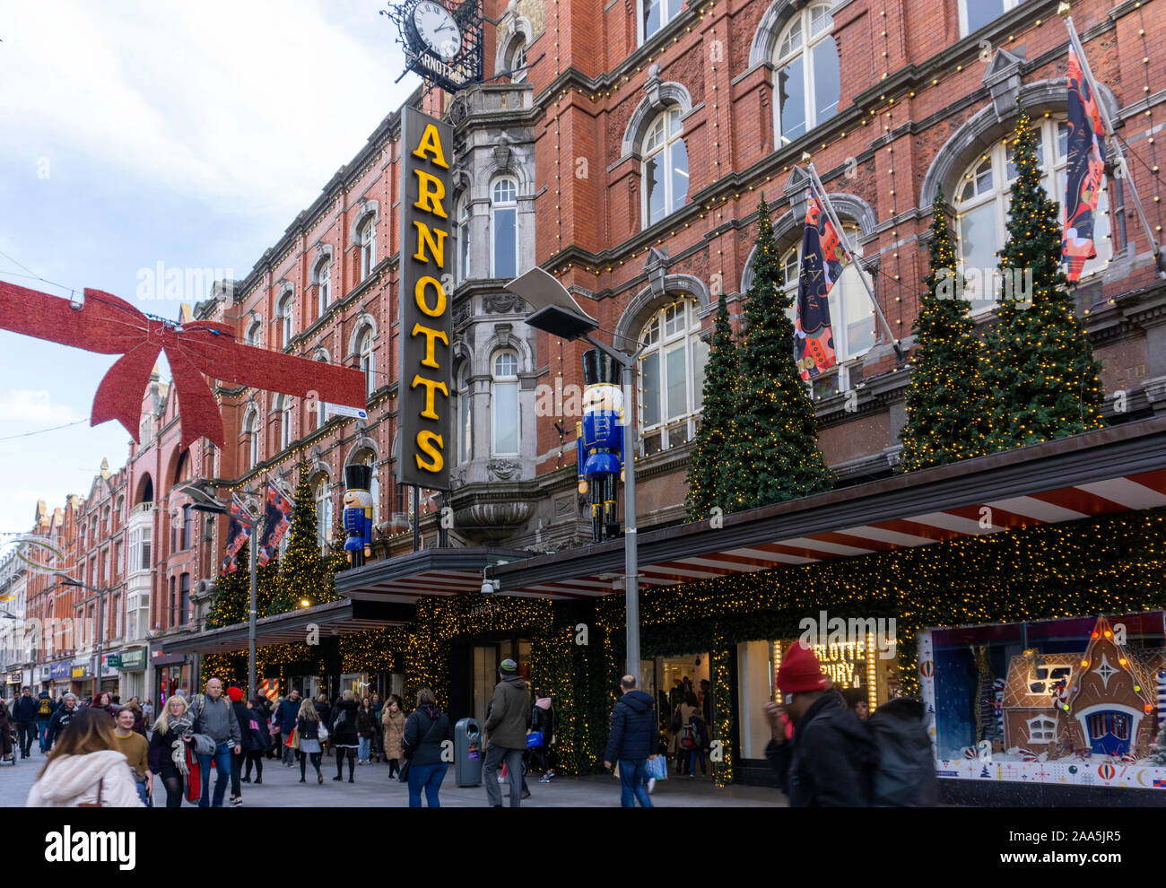 Arnotts Department Store in Henry Street, Dublin, Dressed up and ready for Christmas. Stock Photo