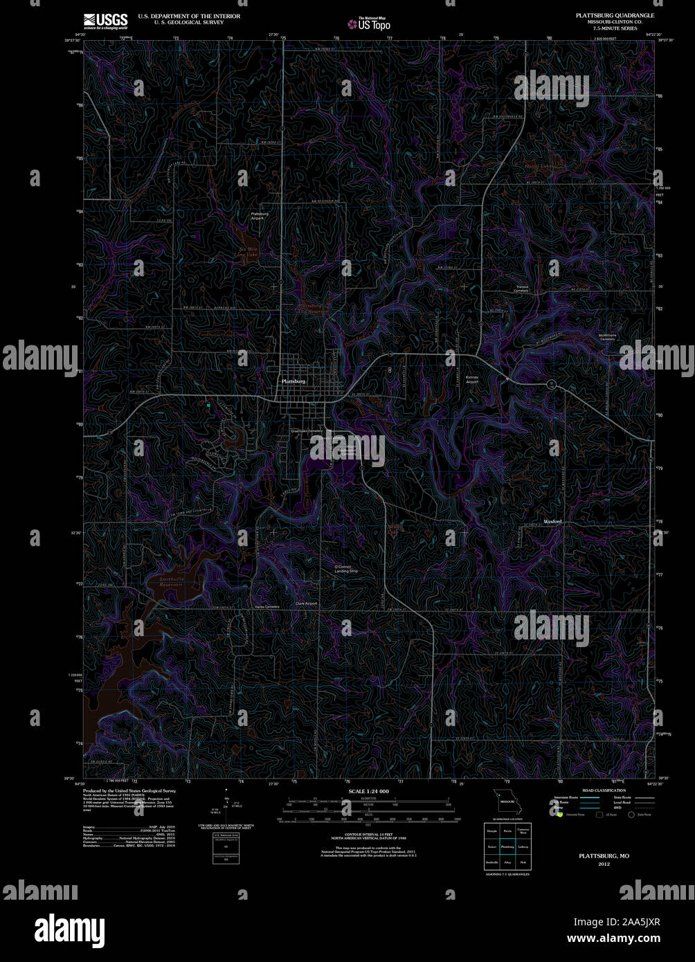Plattsburg missouri map hires stock photography and images Alamy