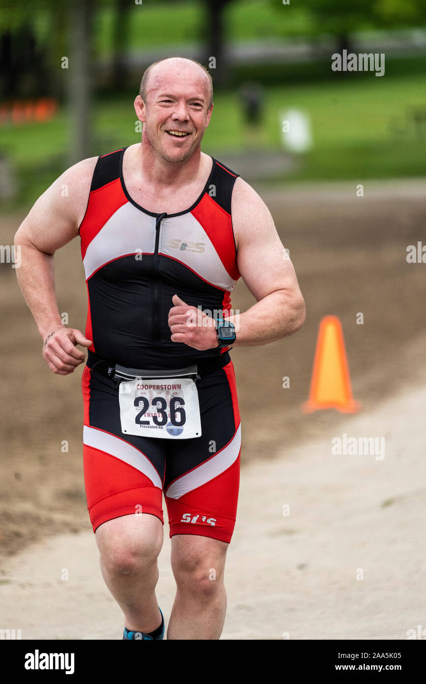 Cooperstown Triathlon 2019 Stock Photo