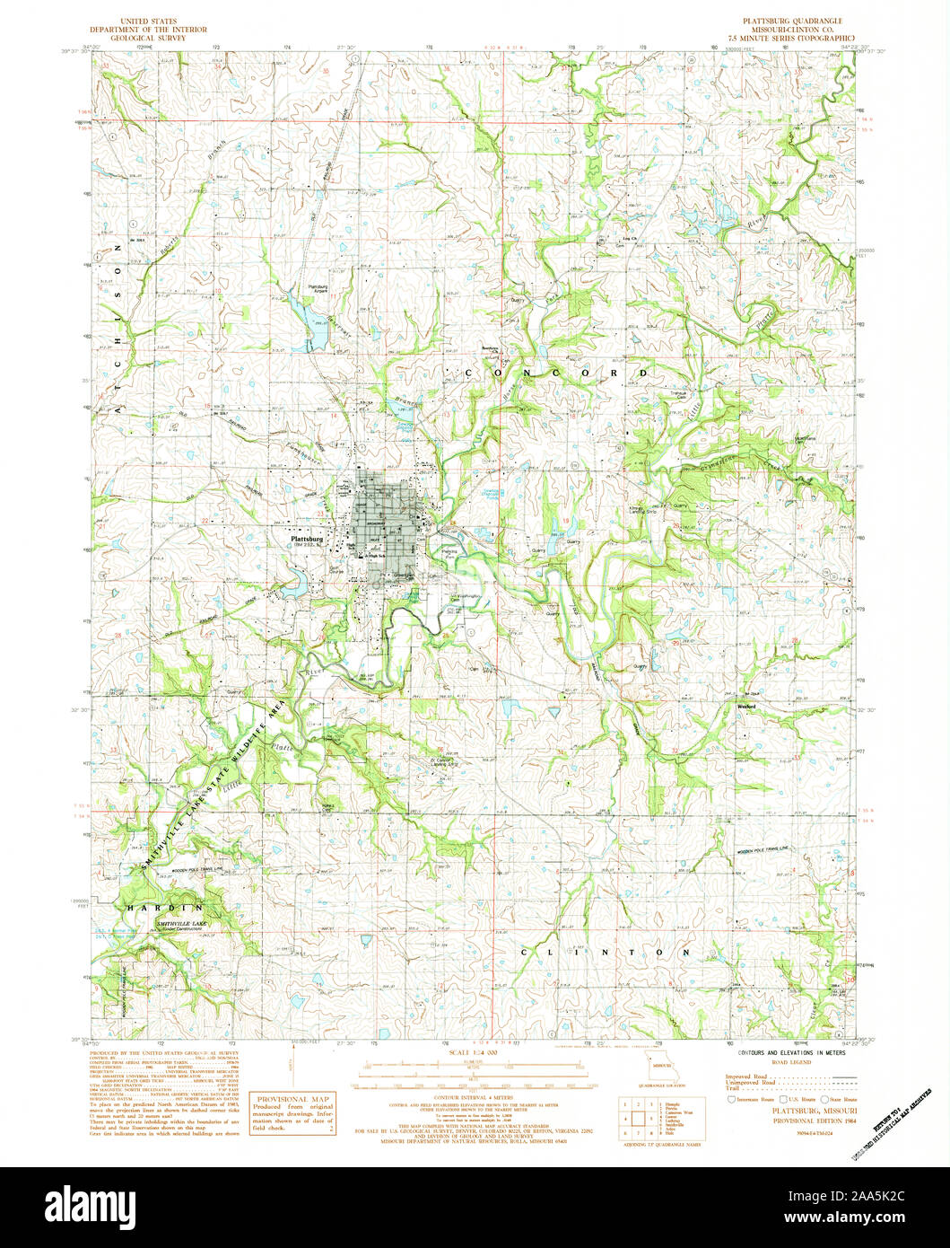 Plattsburg missouri map hires stock photography and images Alamy