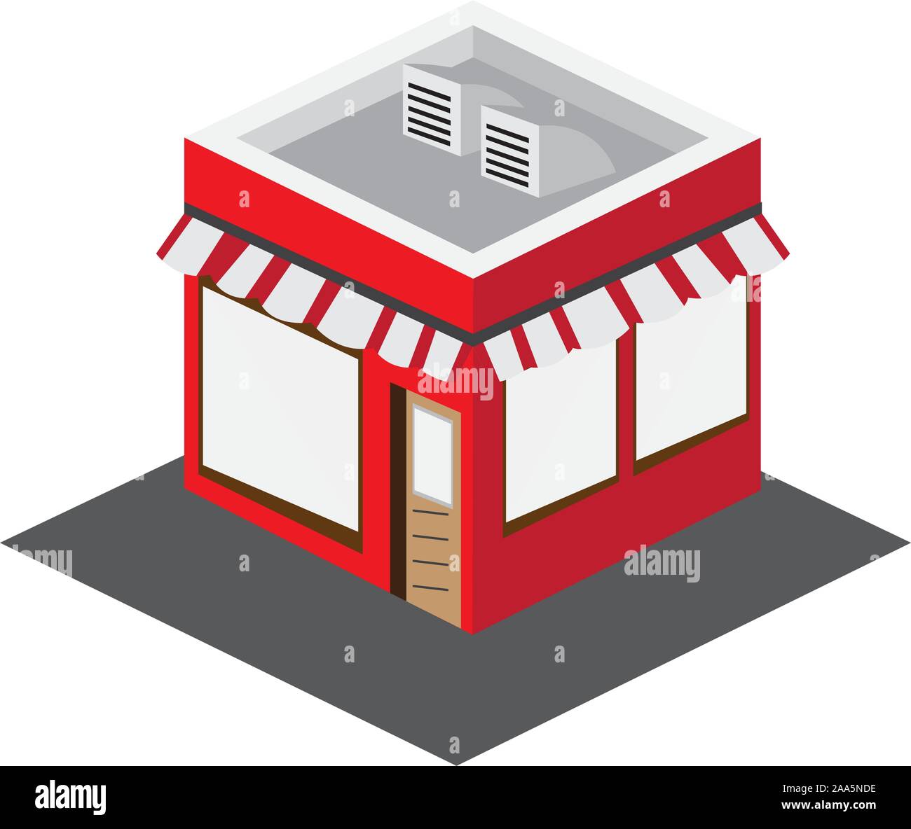Isolated 3D building on a white background - Vector illustration Stock ...