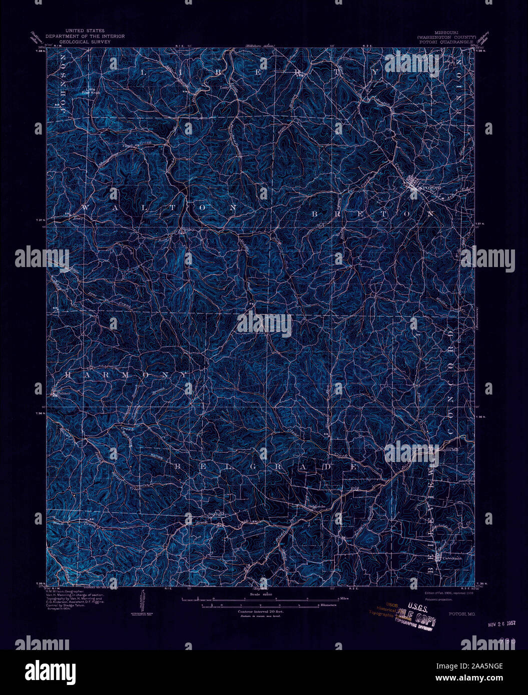 Map of potosi missouri hires stock photography and images Alamy