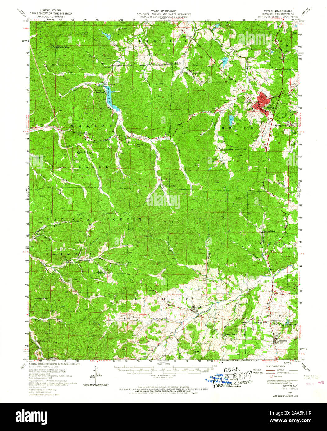 Map of potosi missouri hires stock photography and images Alamy