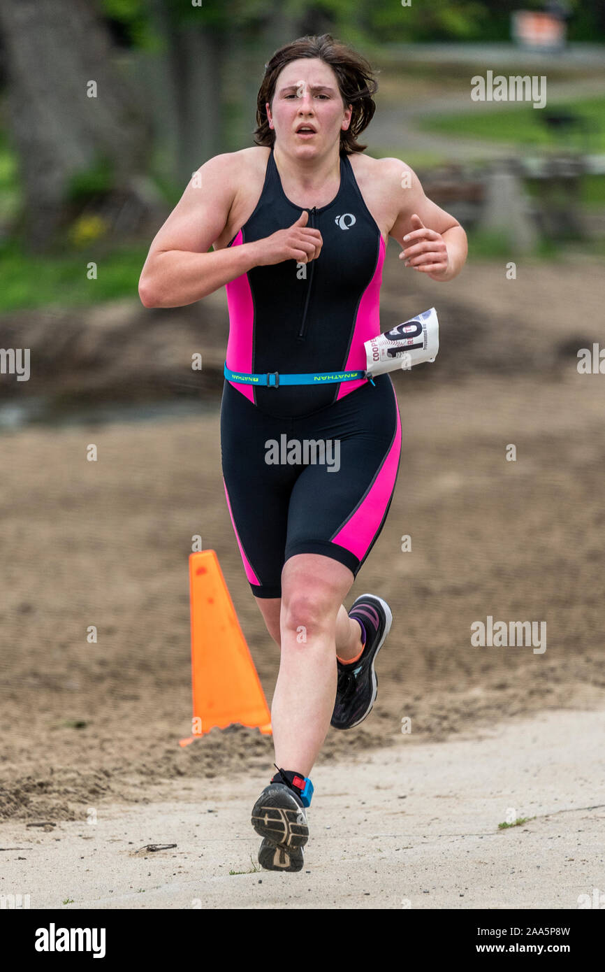 Cooperstown Triathlon 2019 Stock Photo