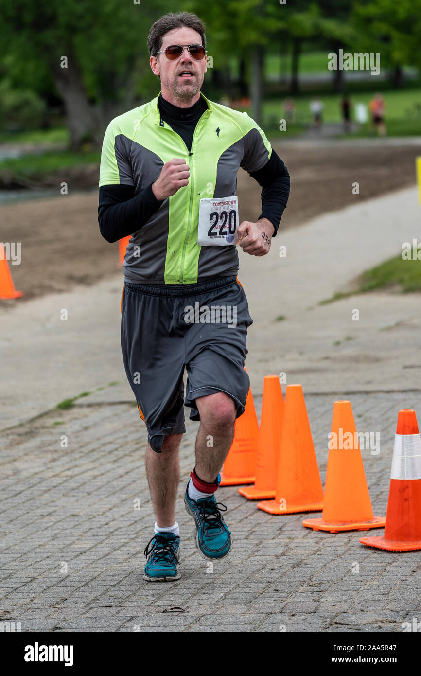 Cooperstown Triathlon 2019 Stock Photo