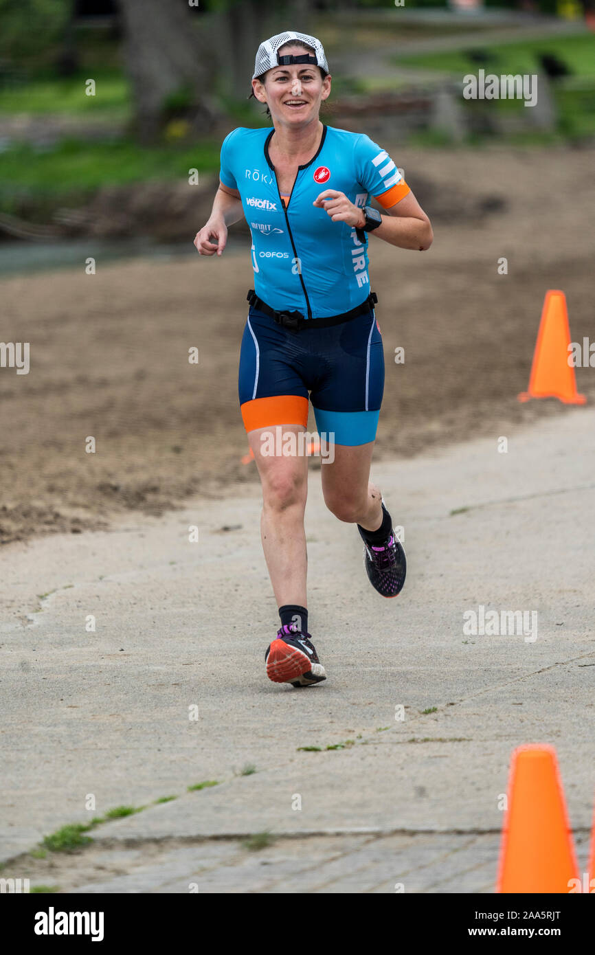 Cooperstown Triathlon 2019 Stock Photo