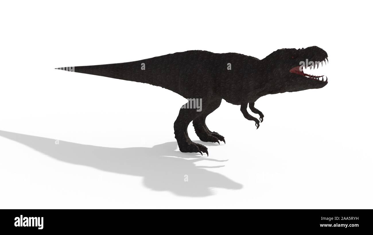 Tyrannosaurus rex on white background, 3d render Stock Photo