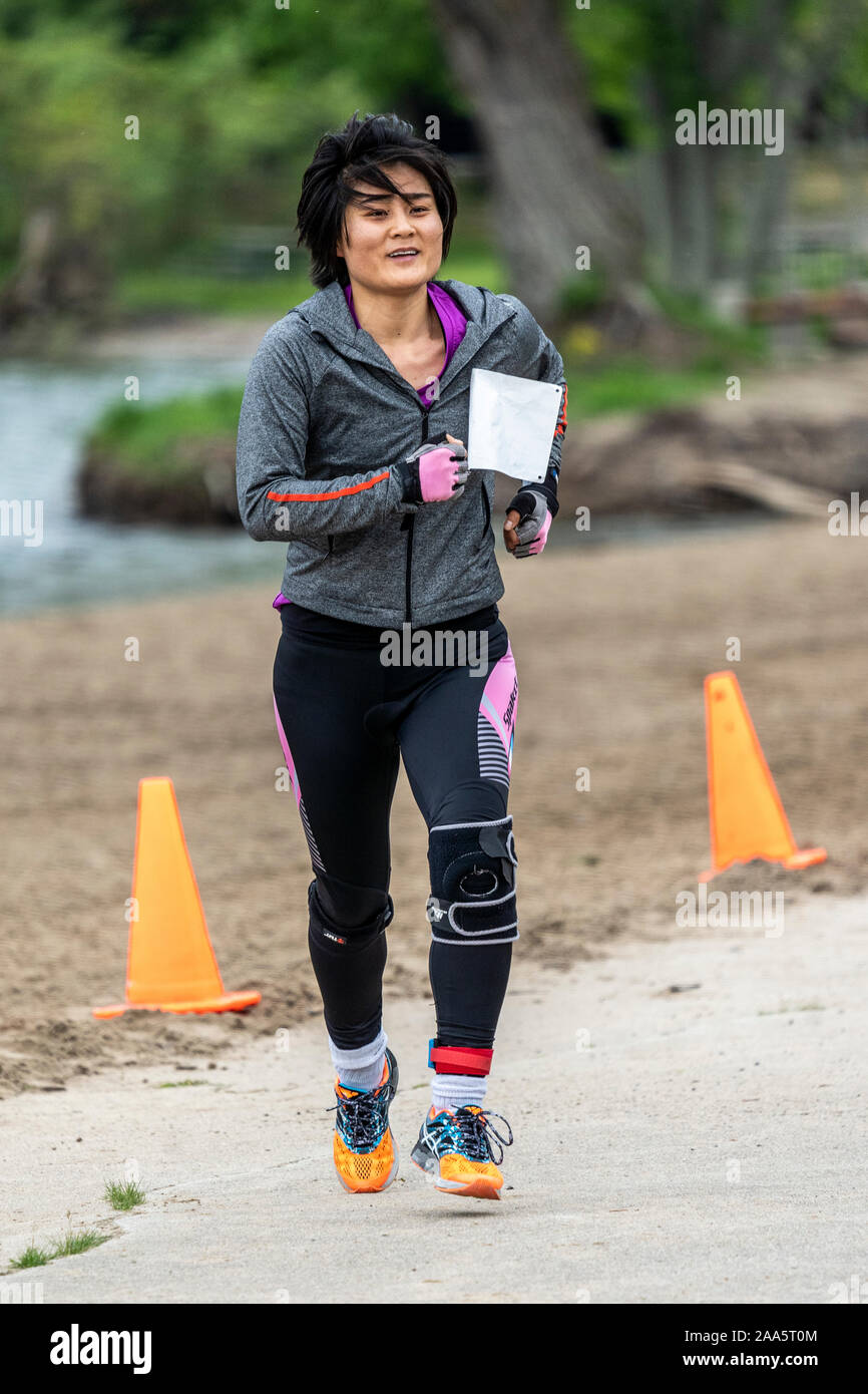 Cooperstown Triathlon 2019 Stock Photo