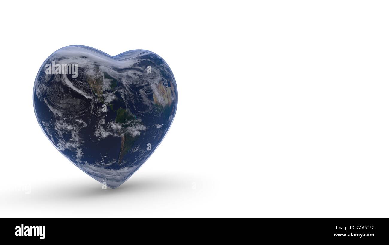 Heart shaped world map Cut Out Stock Images & Pictures - Alamy
