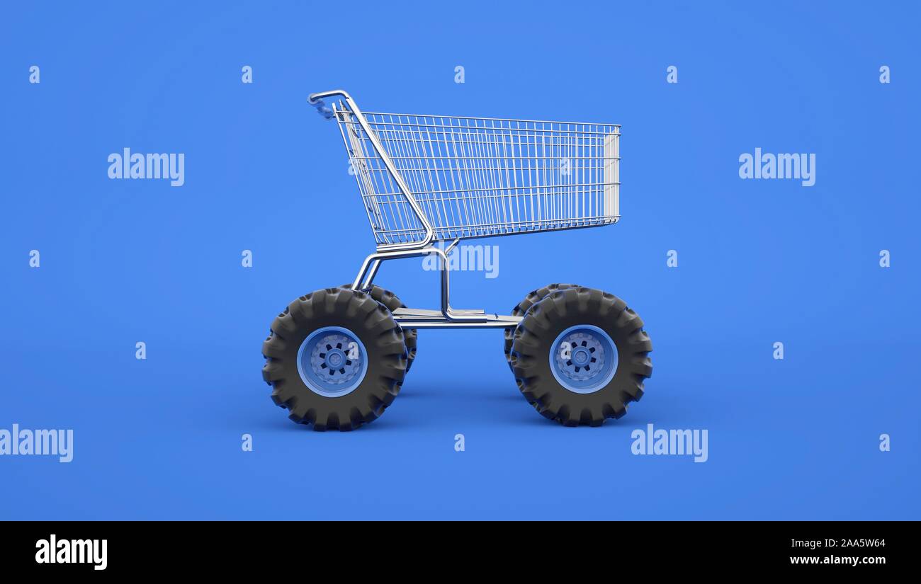 Shopping cart off road Stock Photo Alamy