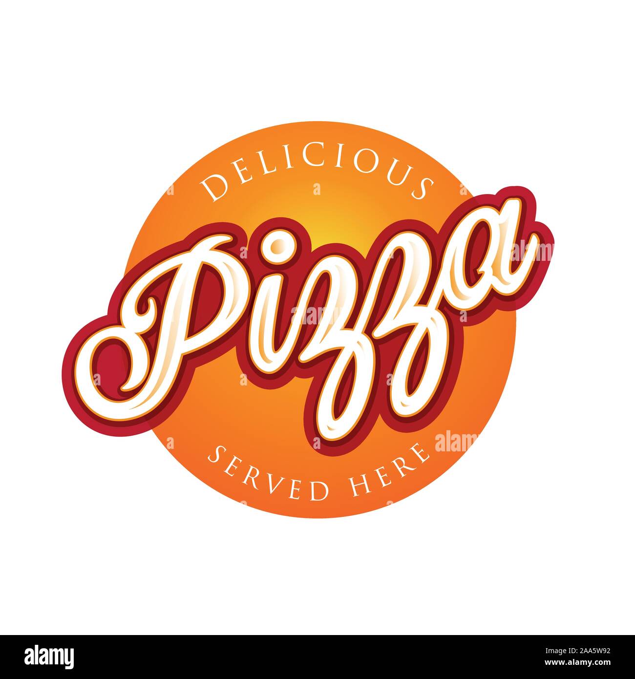 Vintage Pizza sign lettering stamp Stock Vector