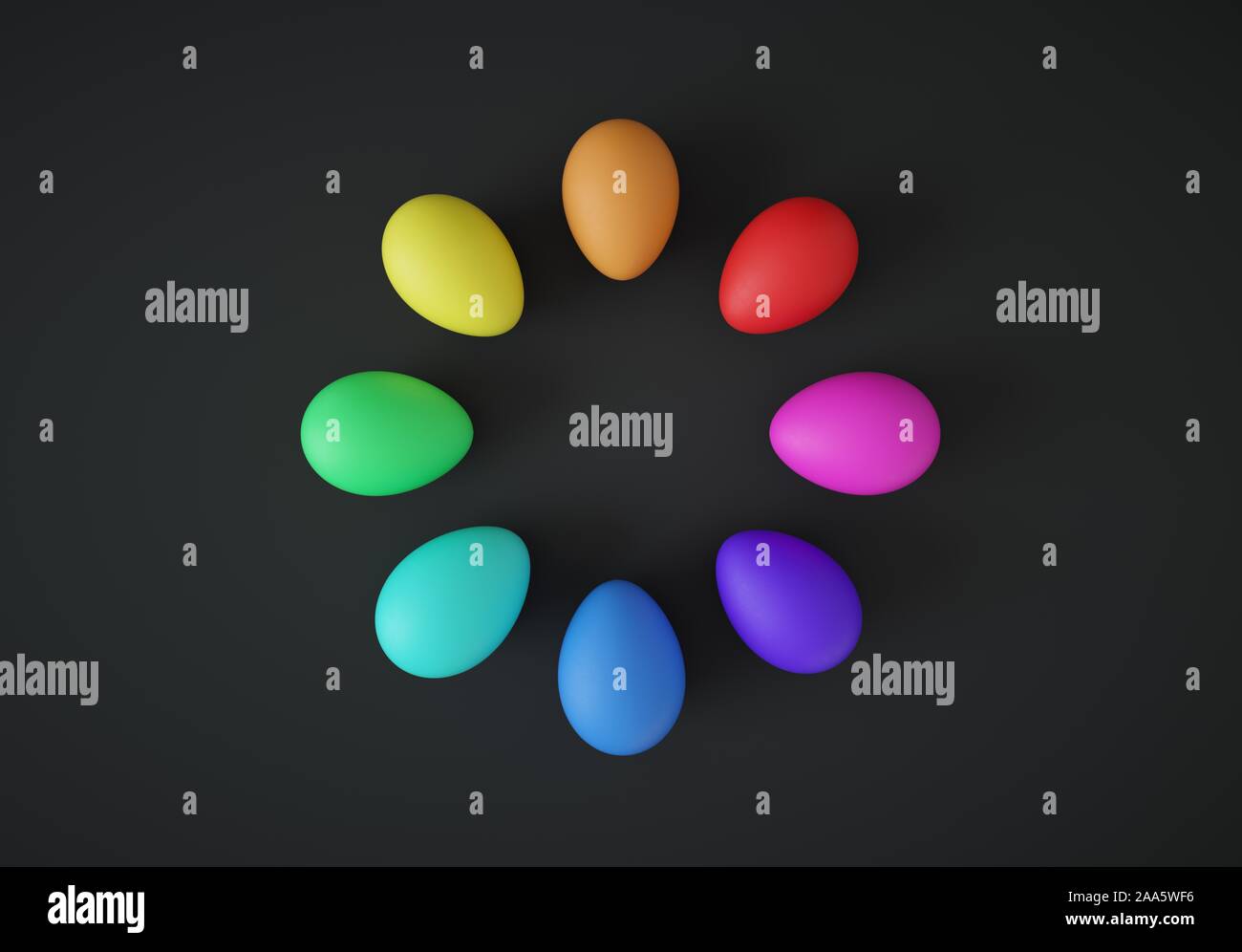 Color wheel with eggs Stock Photo - Alamy