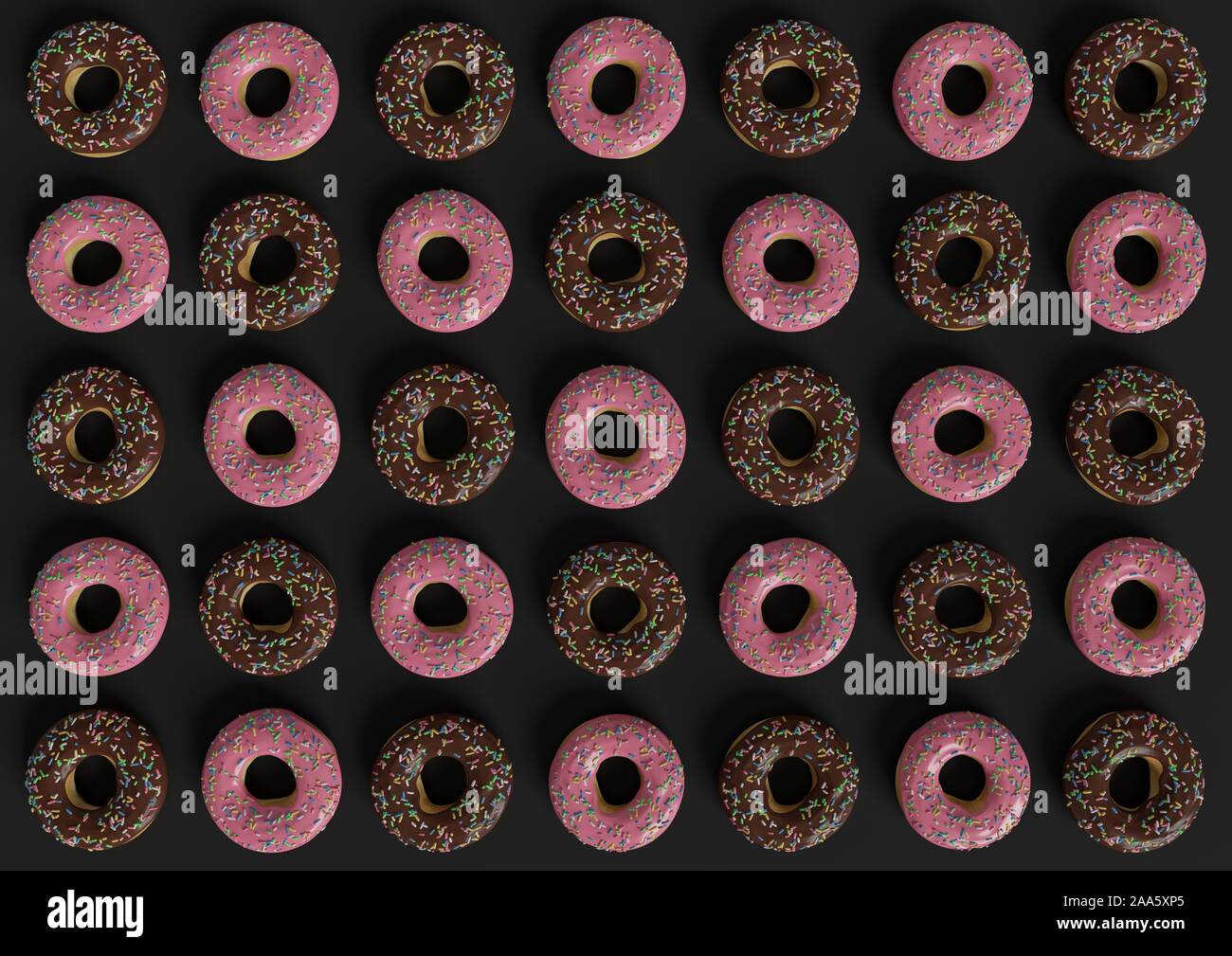Seamless pattern black white donuts hi-res stock photography and images ...