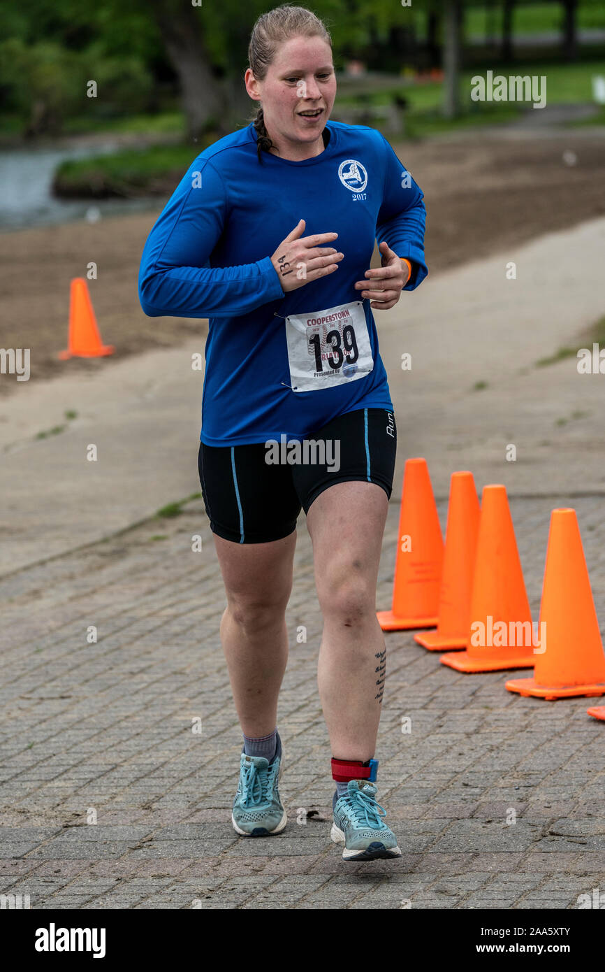 Cooperstown Triathlon 2019 Stock Photo