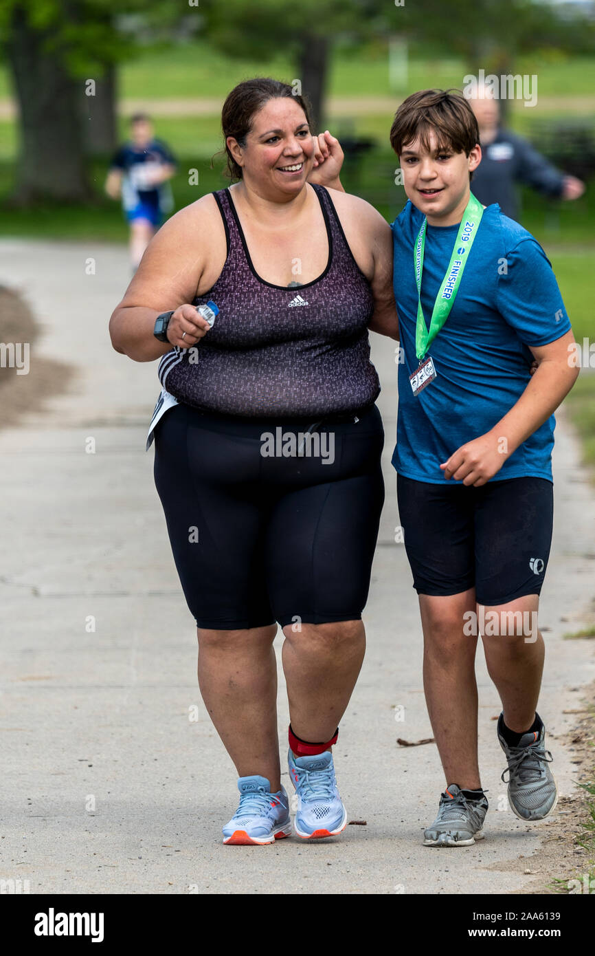Cooperstown Triathlon 2019 Stock Photo