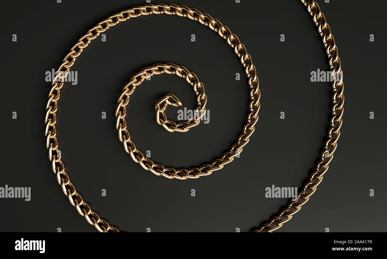 Golden metallic spiral Stock Photo Alamy