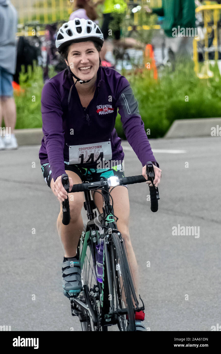 Cooperstown Triathlon 2019 Stock Photo