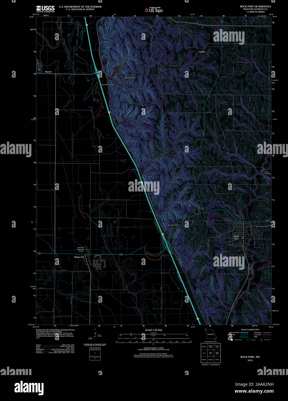 Map of rock port missouri hires stock photography and images Alamy