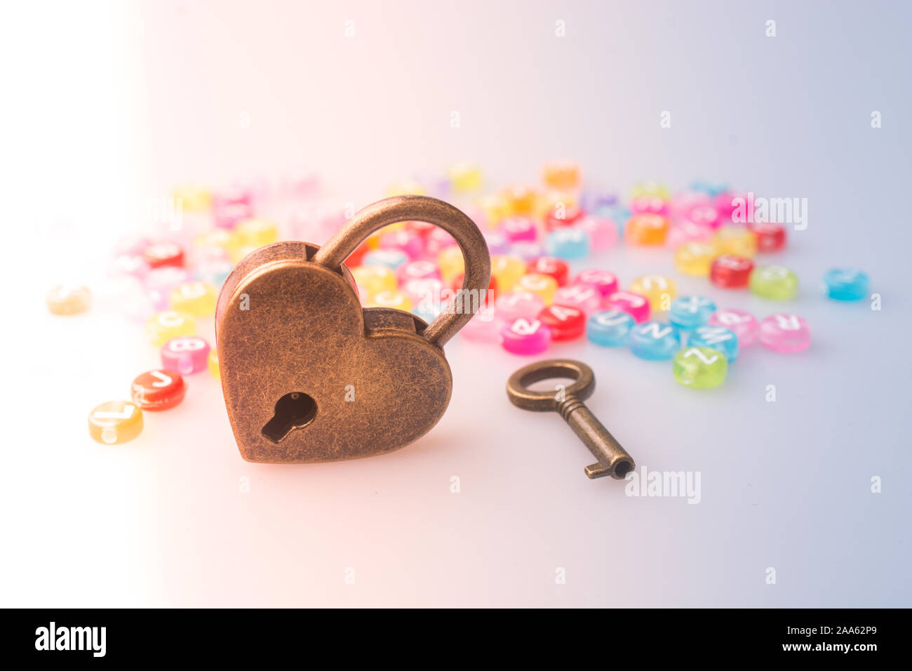 Metal padlock in heart shape as symbol of love Stock Photo - Alamy