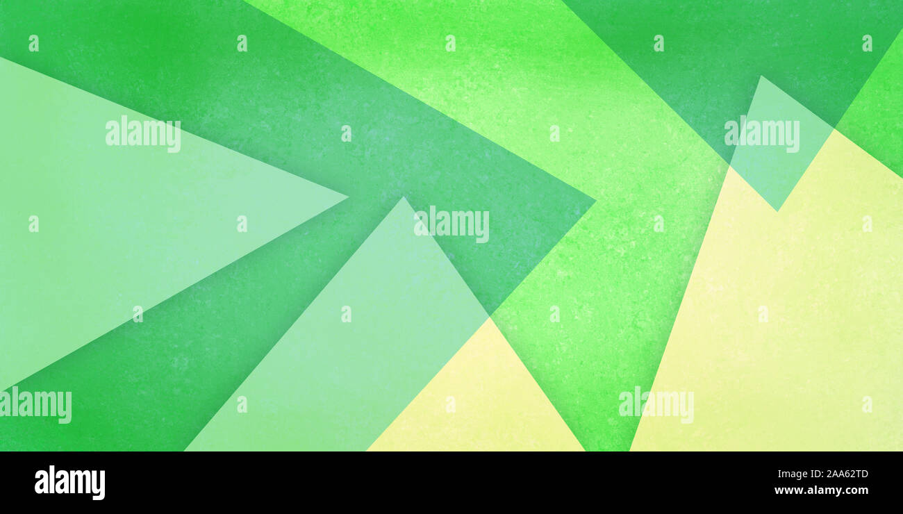 abstract blue green and yellow background with triangle shapes in modern clean material design with layers in elegant geometric pattern Stock Photo
