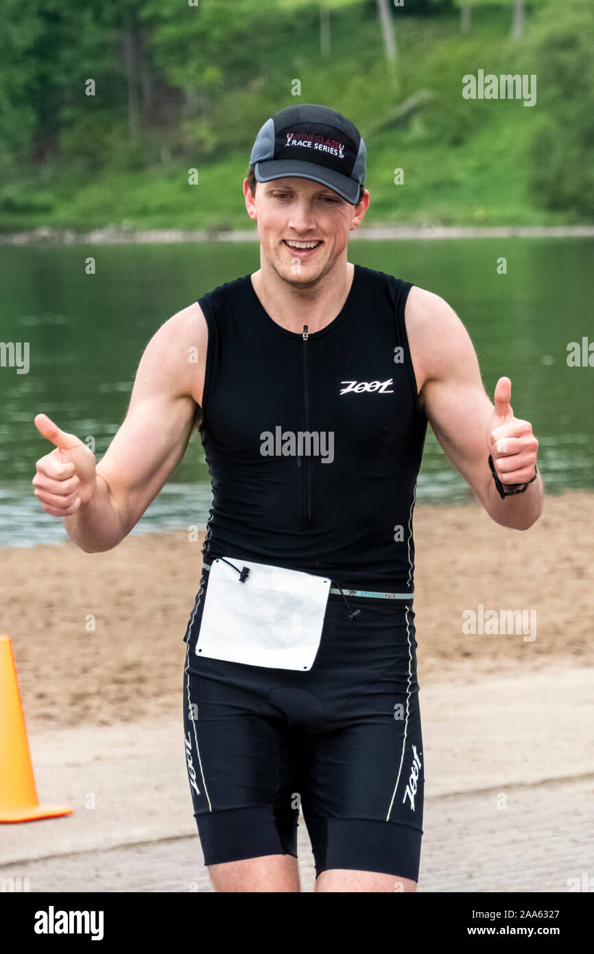 Cooperstown Triathlon 2019 Stock Photo