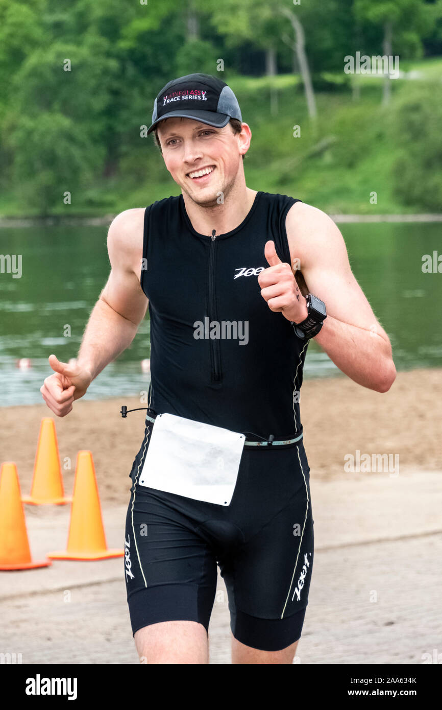 Cooperstown Triathlon 2019 Stock Photo