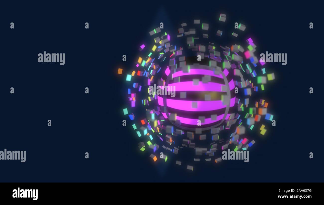 Abstract cubes and sphere of background, 3d render Stock Photo - Alamy