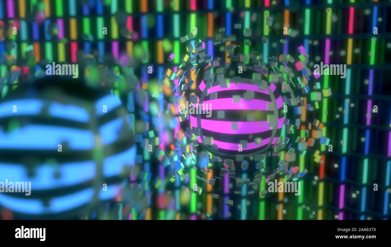 Abstract cubes and sphere of background, 3d render Stock Photo - Alamy