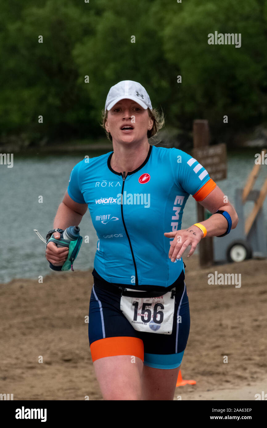 Cooperstown Triathlon 2019 Stock Photo