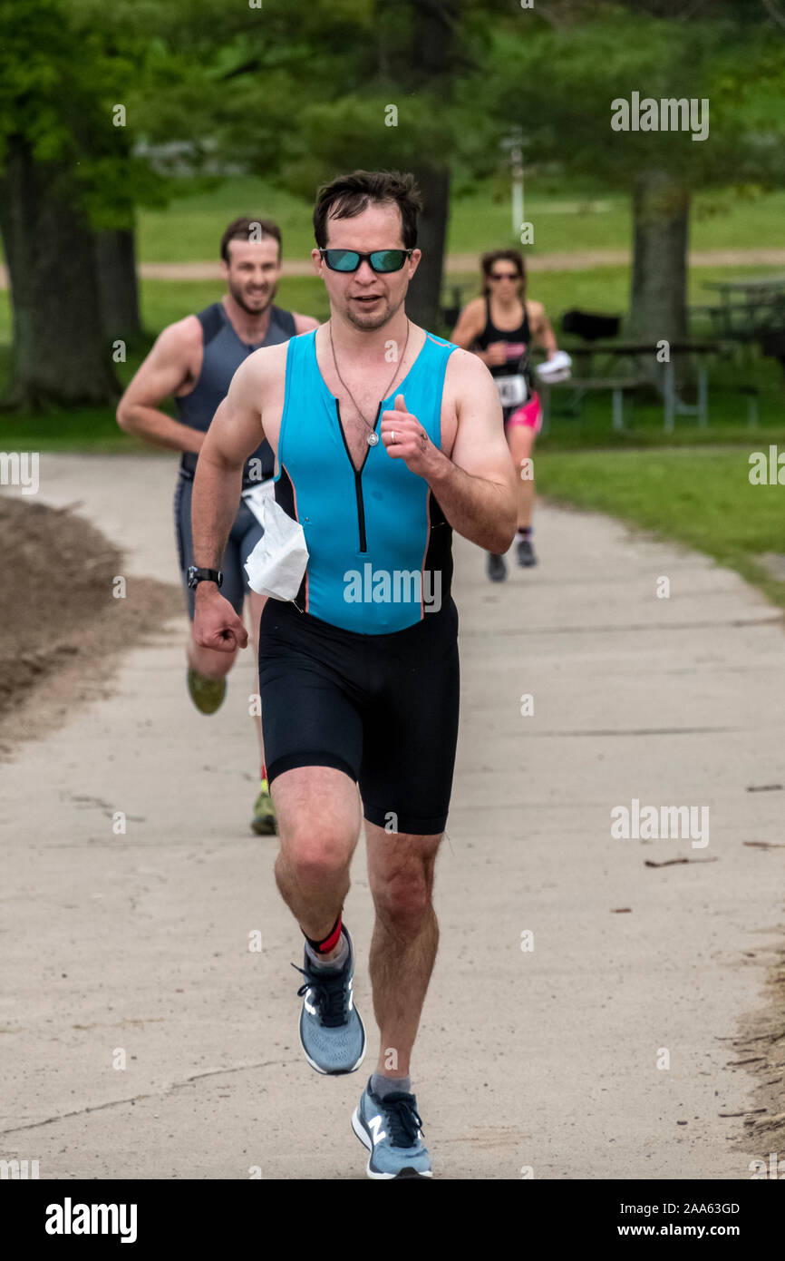 Cooperstown Triathlon 2019 Stock Photo