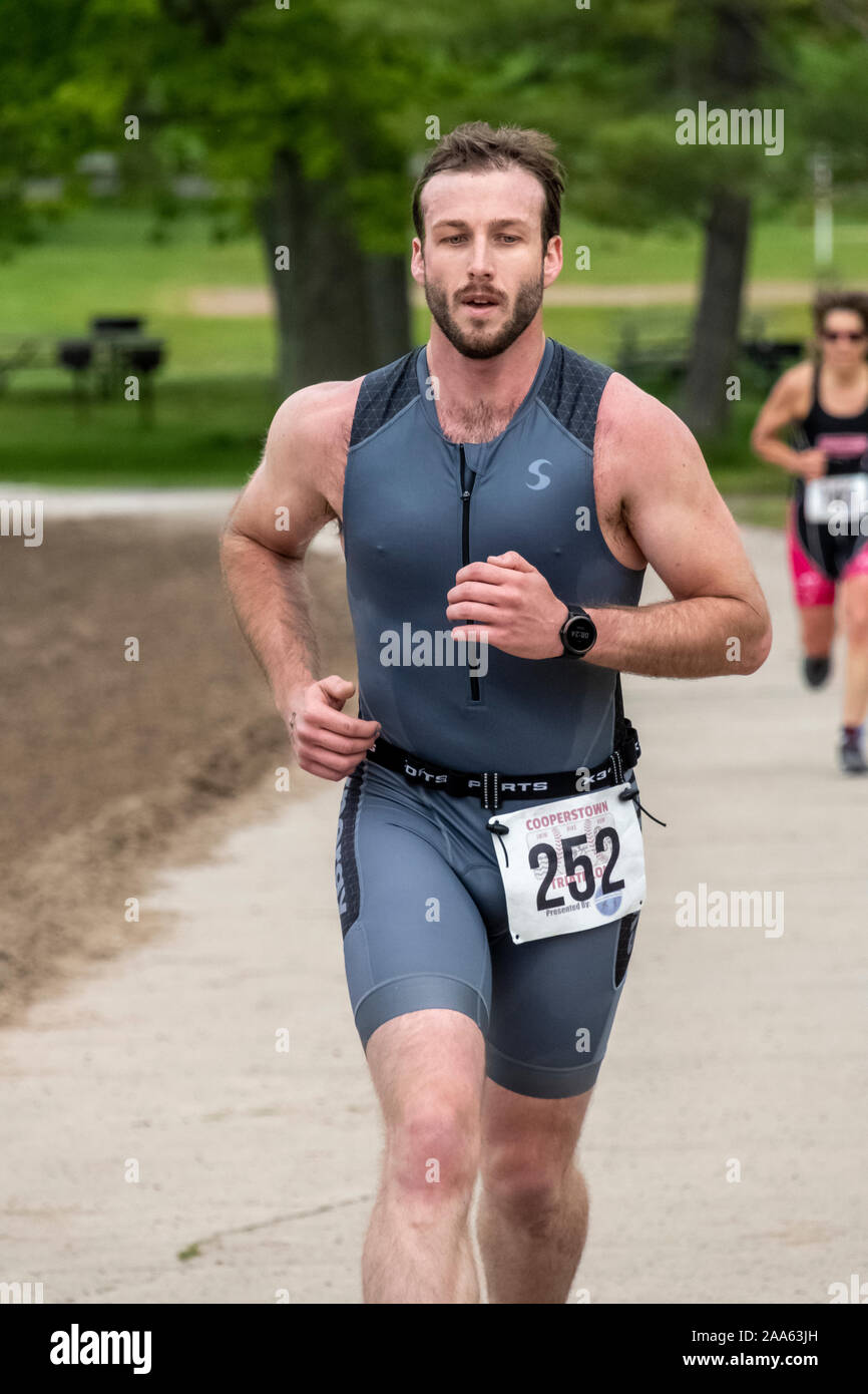 Cooperstown Triathlon 2019 Stock Photo