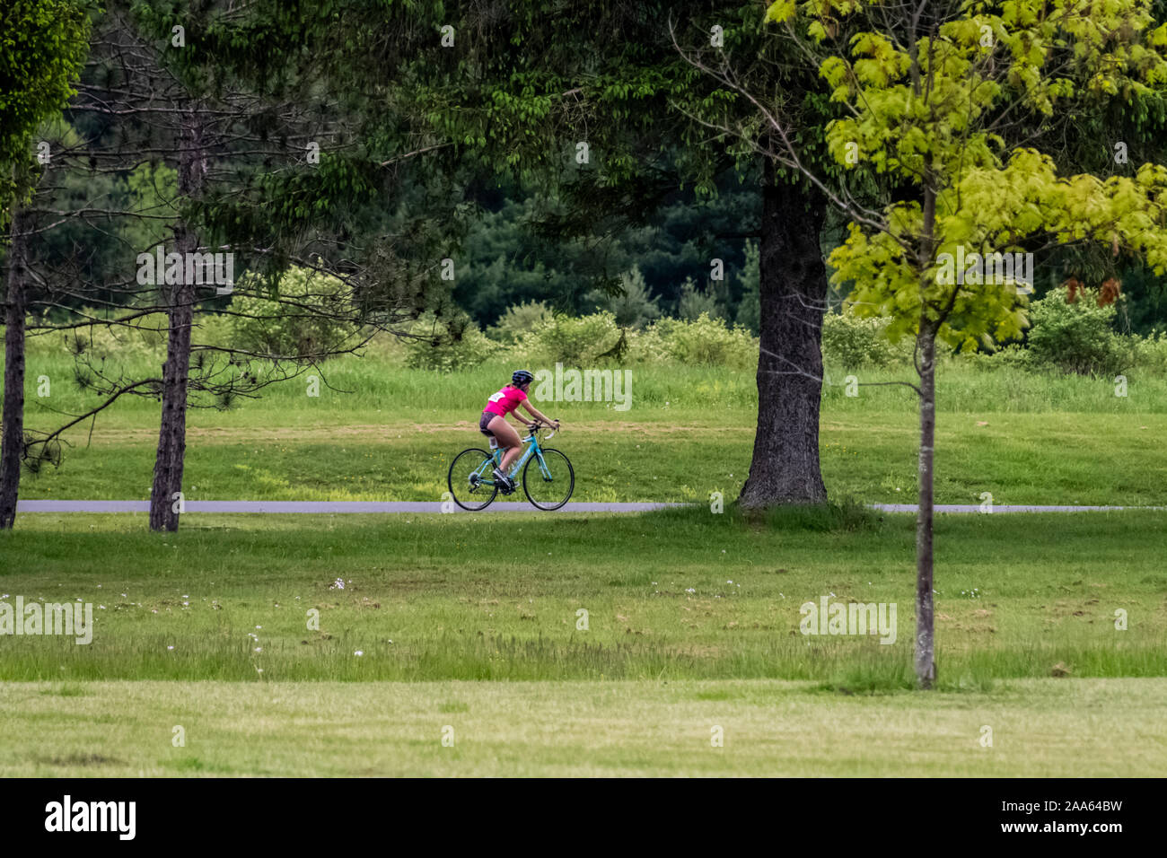 Cooperstown Triathlon 2019 Stock Photo