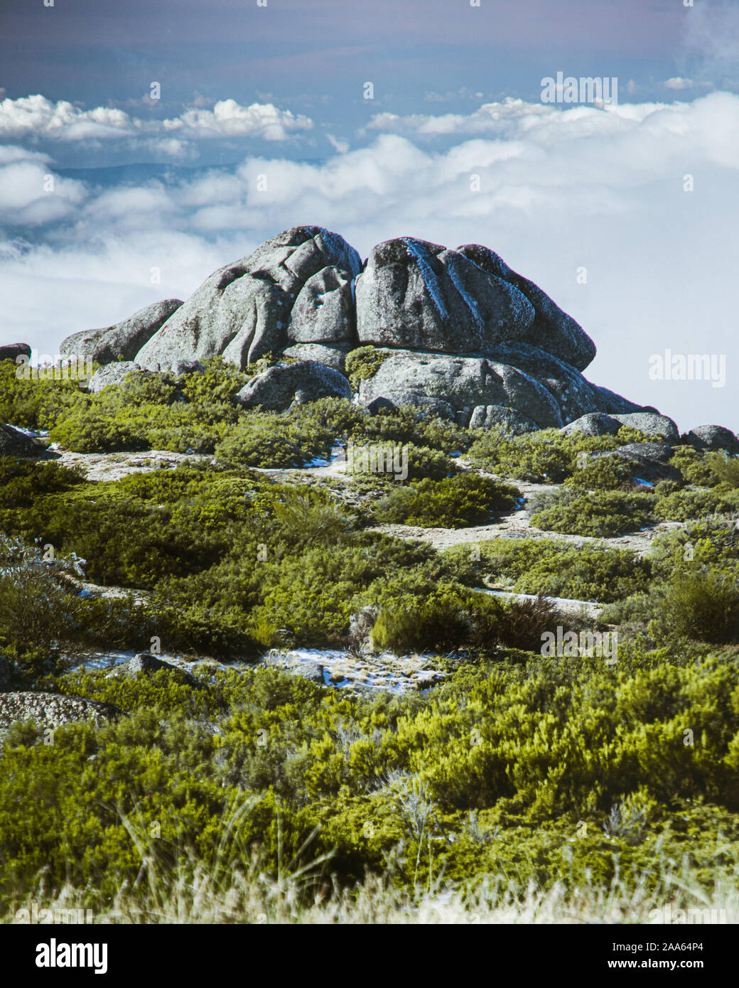 on the top of the mountain, Portugal Stock Photo