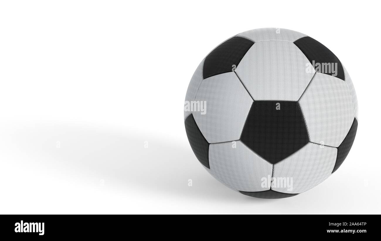 Soccer ball on white background, 3d render Stock Photo - Alamy