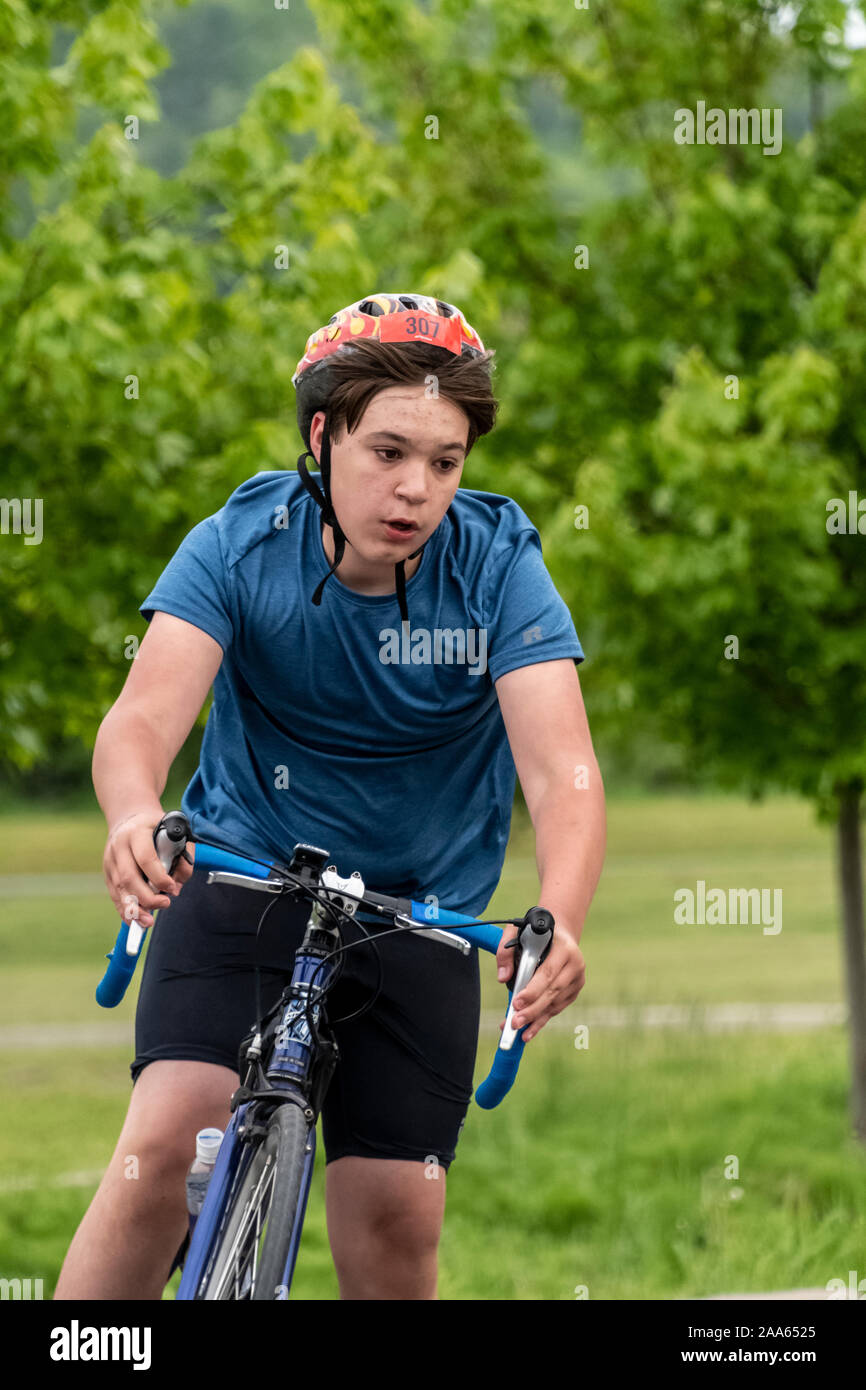 Cooperstown Triathlon 2019 Stock Photo