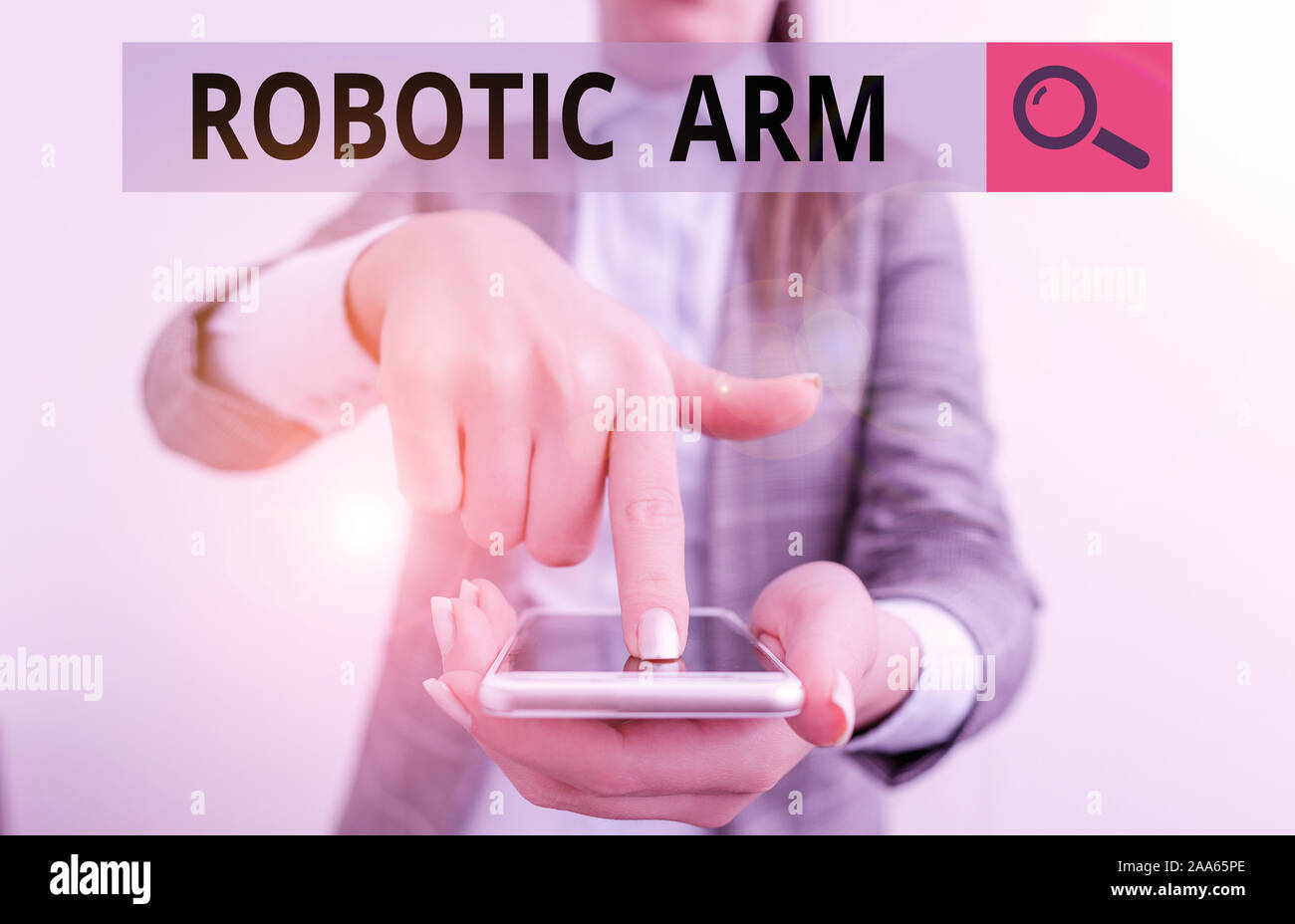 Writing note showing Robotic Arm. Business concept for programmable