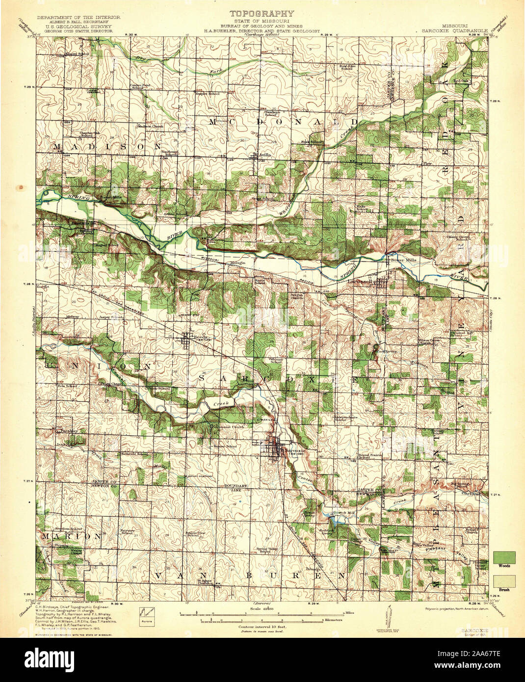 Map of sarcoxie hires stock photography and images Alamy