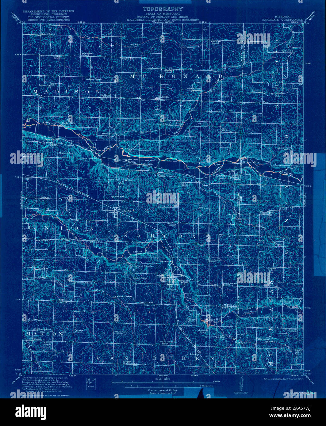 Sarcoxie missouri map hires stock photography and images Alamy